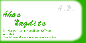 akos magdits business card